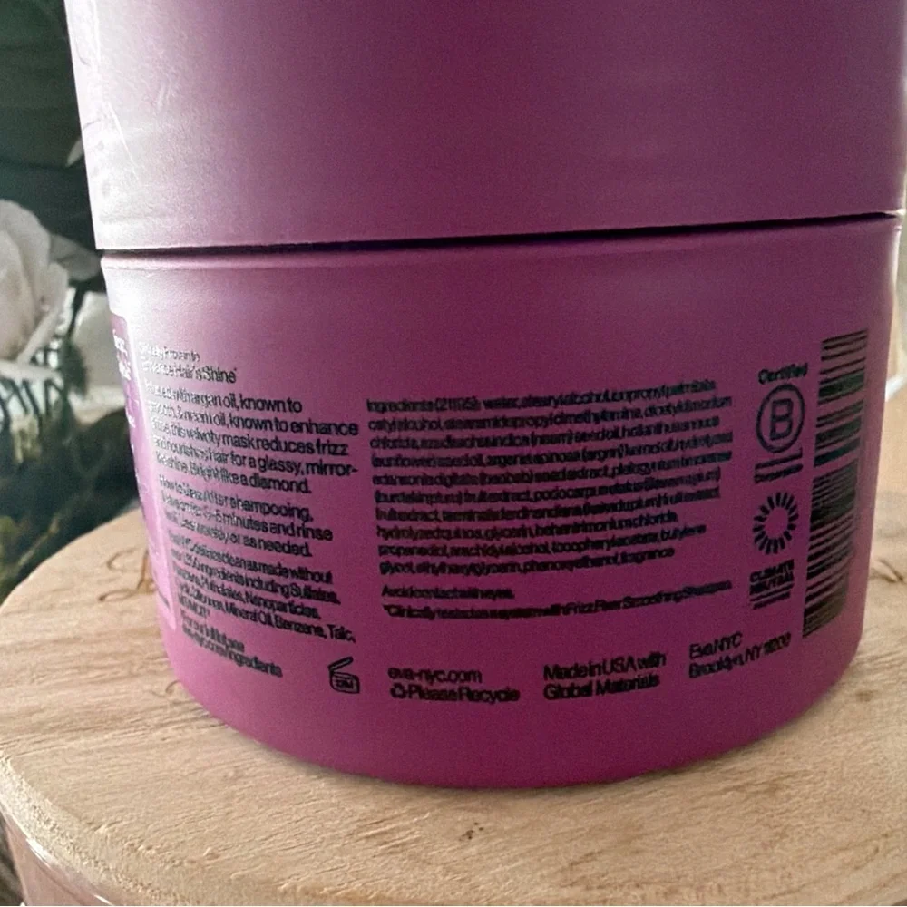 Eva Nyc Glass Hair shine hair mask NEW AND SEALED 8.4 fl oz with argan oil - Picture 3 of 6